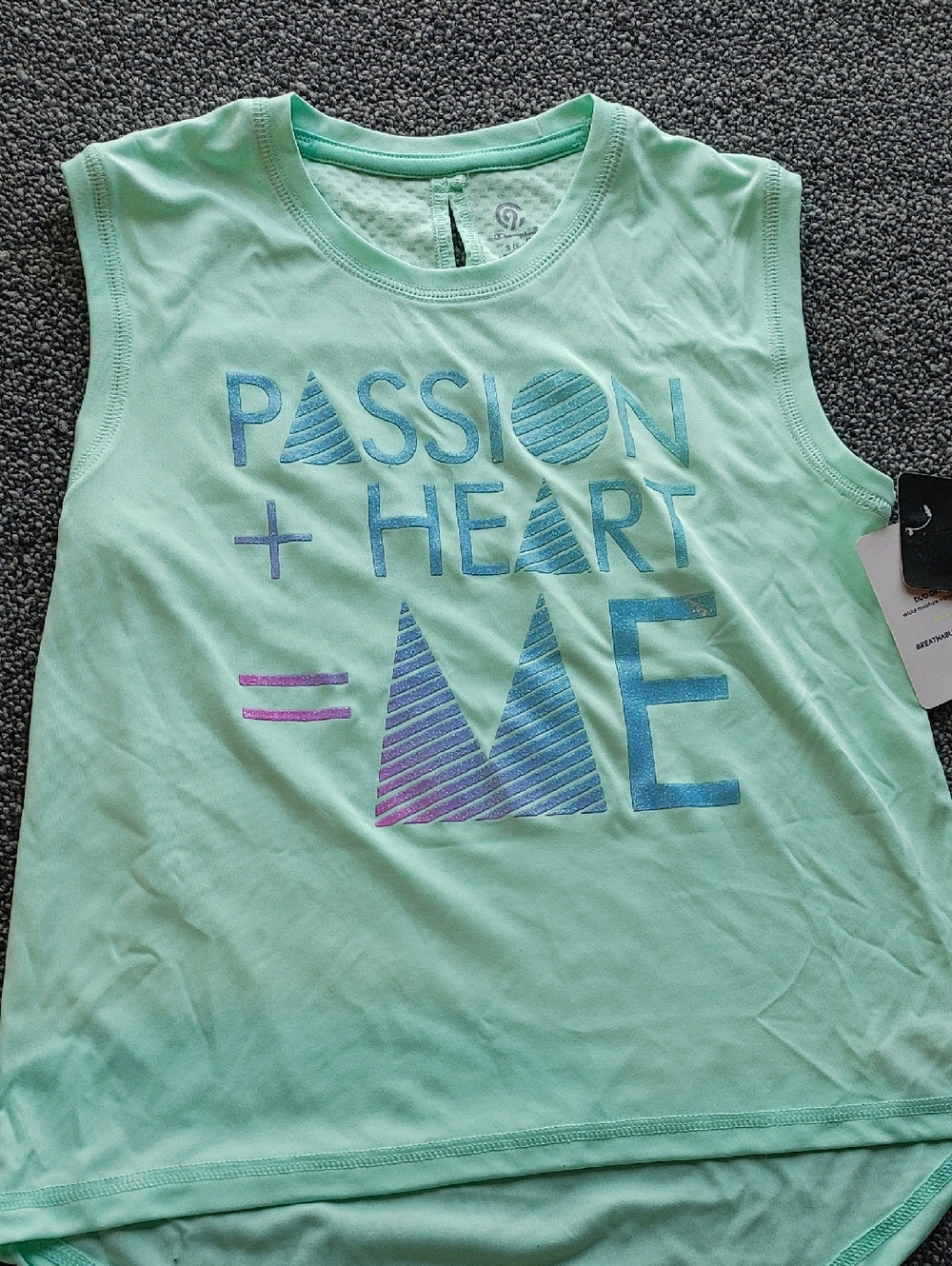 Champion Mint Green Athletic Tank with Bold Graphic Tag